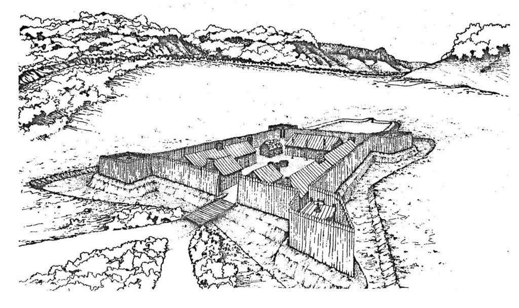 Conceptualized Drawing of Fort Prince George